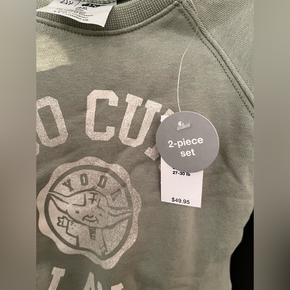 NWT BABYGAP Star Wars | Baby Yoda Sweat Short Set Size 18-24 Months - Picture 3 of 6